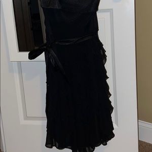 White and black dress